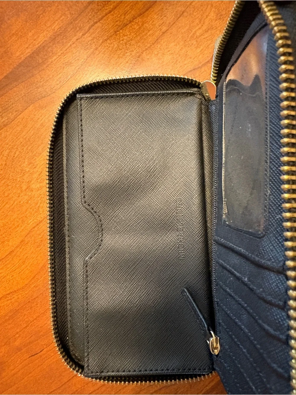 Michael Kors Black Saffiano Zip Around Wallet - Picture 5 of 7